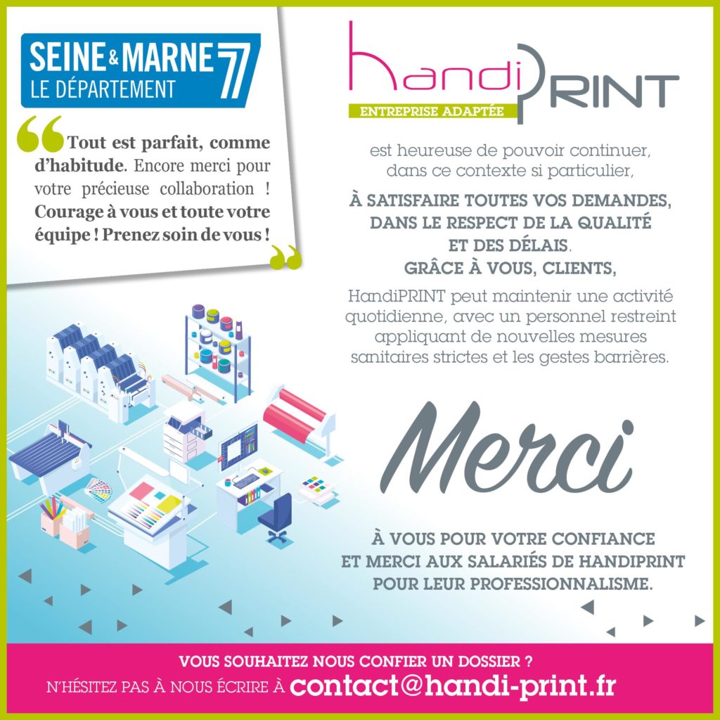 HandiPRINT - Merci Seine et Marne - Covid19
